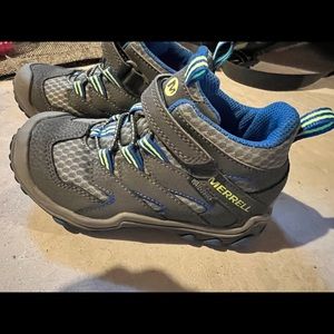 Merrell Kids' Gray and Blue Hiking Boots